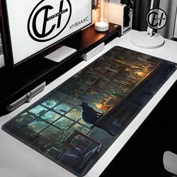 Apothecary Cat Desk Pad, Witch Mouse Pad, Dark Academia Mouse Pad, Spooky Cat Desk Pad, Large XL, Cat Themed Mouse Pad