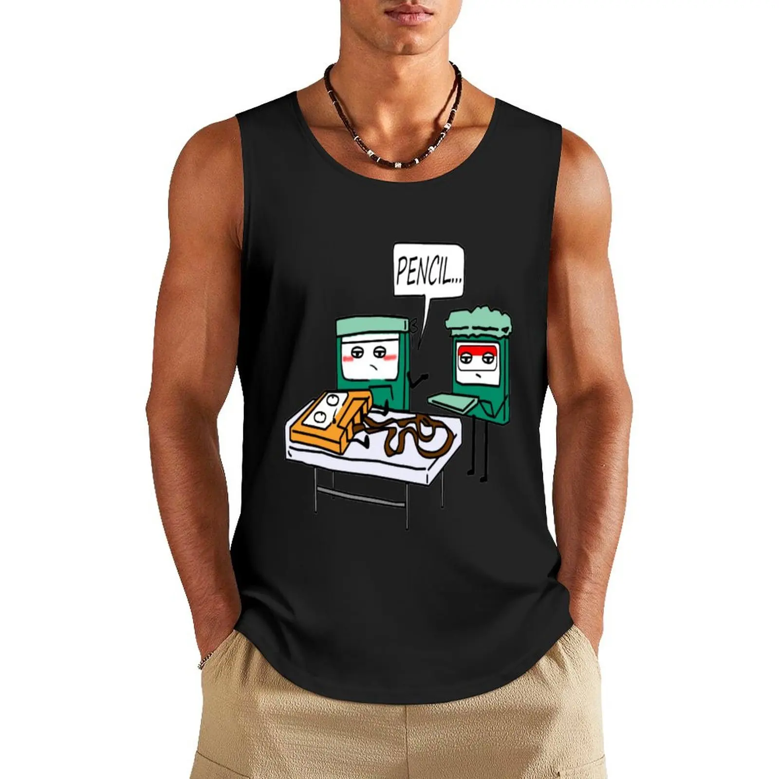 

funny cassette tape Tank Top gym for men Men's sleeveless t-shirt Men's clothes men clothings