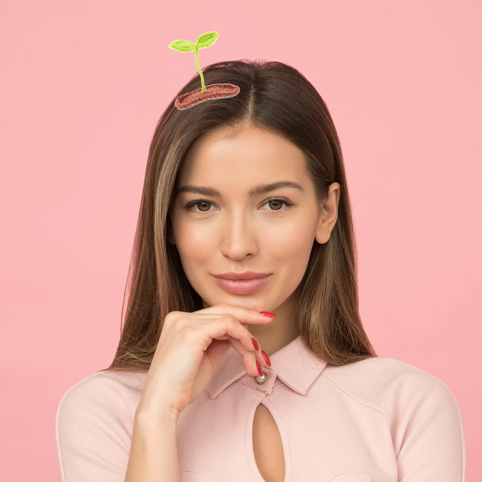 

4Pcs Bean Sprout Hair Clips Cute Girl Hair Accessories Funny Decorative Clips for Birthday Party Stage Performance