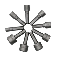 9 PCS Hexagon Screwdriver Bits 1 4 Inch Hex Adapter Metric Socket Set 5 13mm Vanadium Steel Non Magnetic Auto