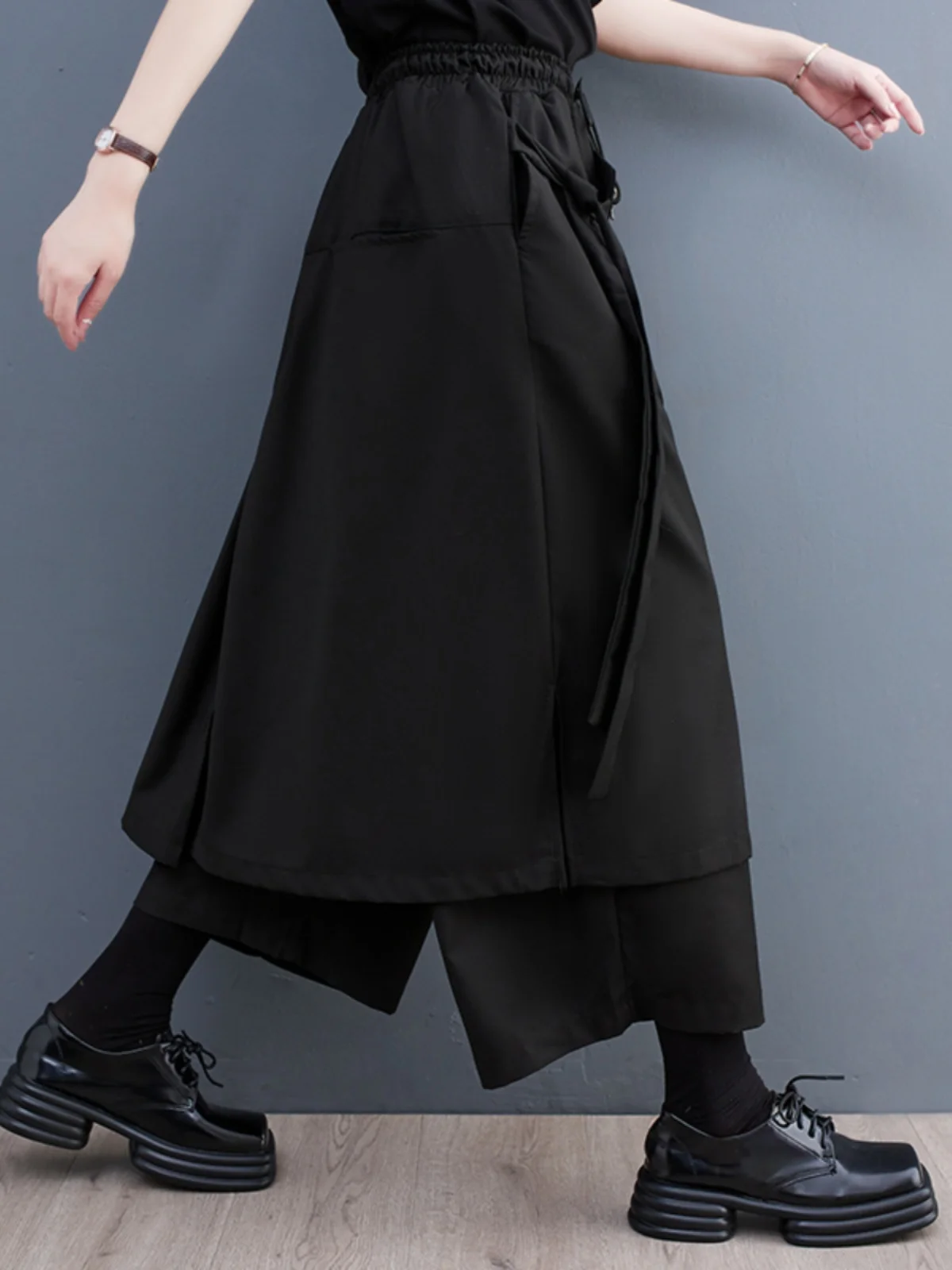 Pantalon ample à jambes larges, taille haute, neuf Points, k Sle, décontracté, ceinturé, pour femmes, nouvelle collection printemps été