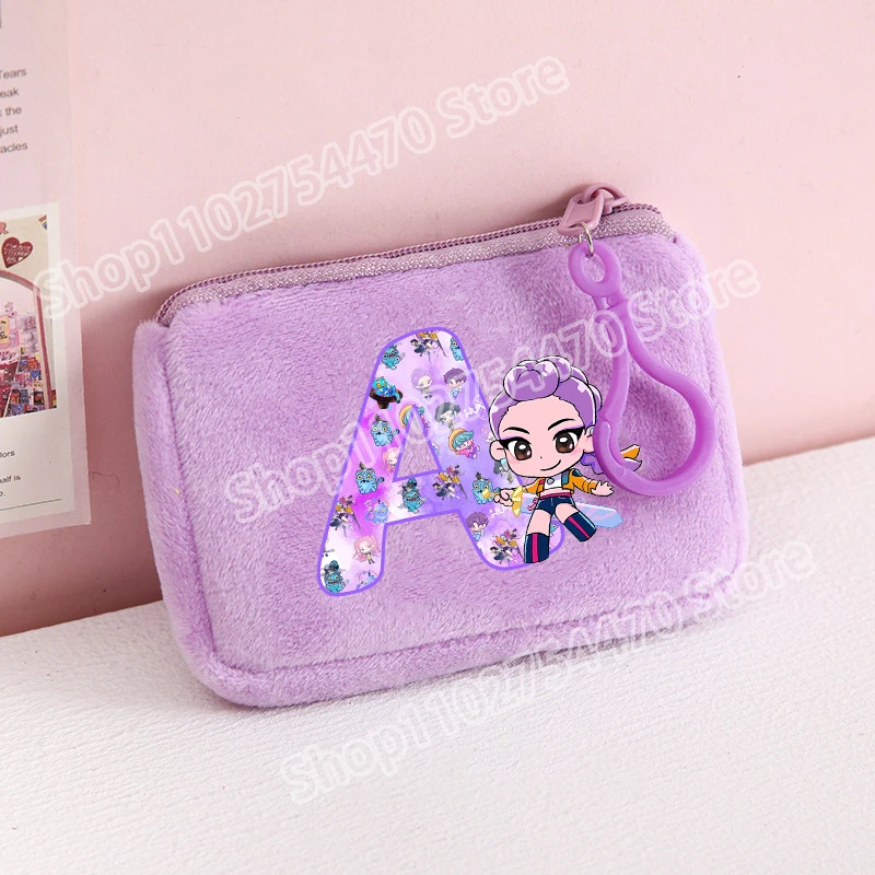 Monedero cuadrado KPop Demon Hunters, billetera con estampado de dibujos animados de Rumi Mira Zoey, monedero portátil Kawaii para niñas, bolsas de almacenamiento para regalos