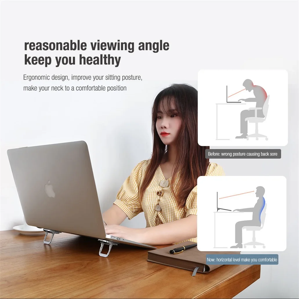 NILLKIN Laptop Stand Universal Portable Notebook Stand Adjustable Holder Zinc Alloy Tablet stand For MacBook Pro Heat Release