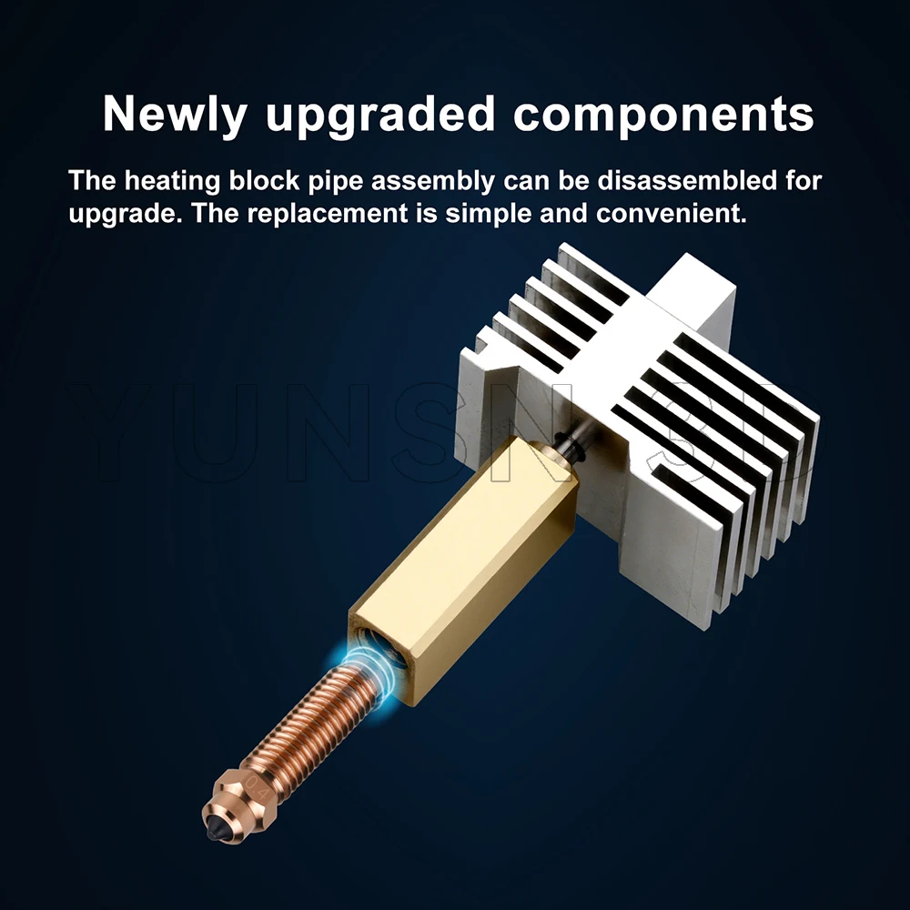 Hotend Kit For Elegoo Centauri Upgrade Detachable Heating Block Throat Kit Chromium Zirconium Copper Nozzle For Centauri Carbon 5