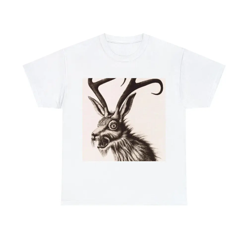 Vintage-Stil Jackal ope seltsame lustige Hipster Kryptid Unisex T-Shirts für Mann Frau kurze Sommer T-Shirts Mode Paar Tücher