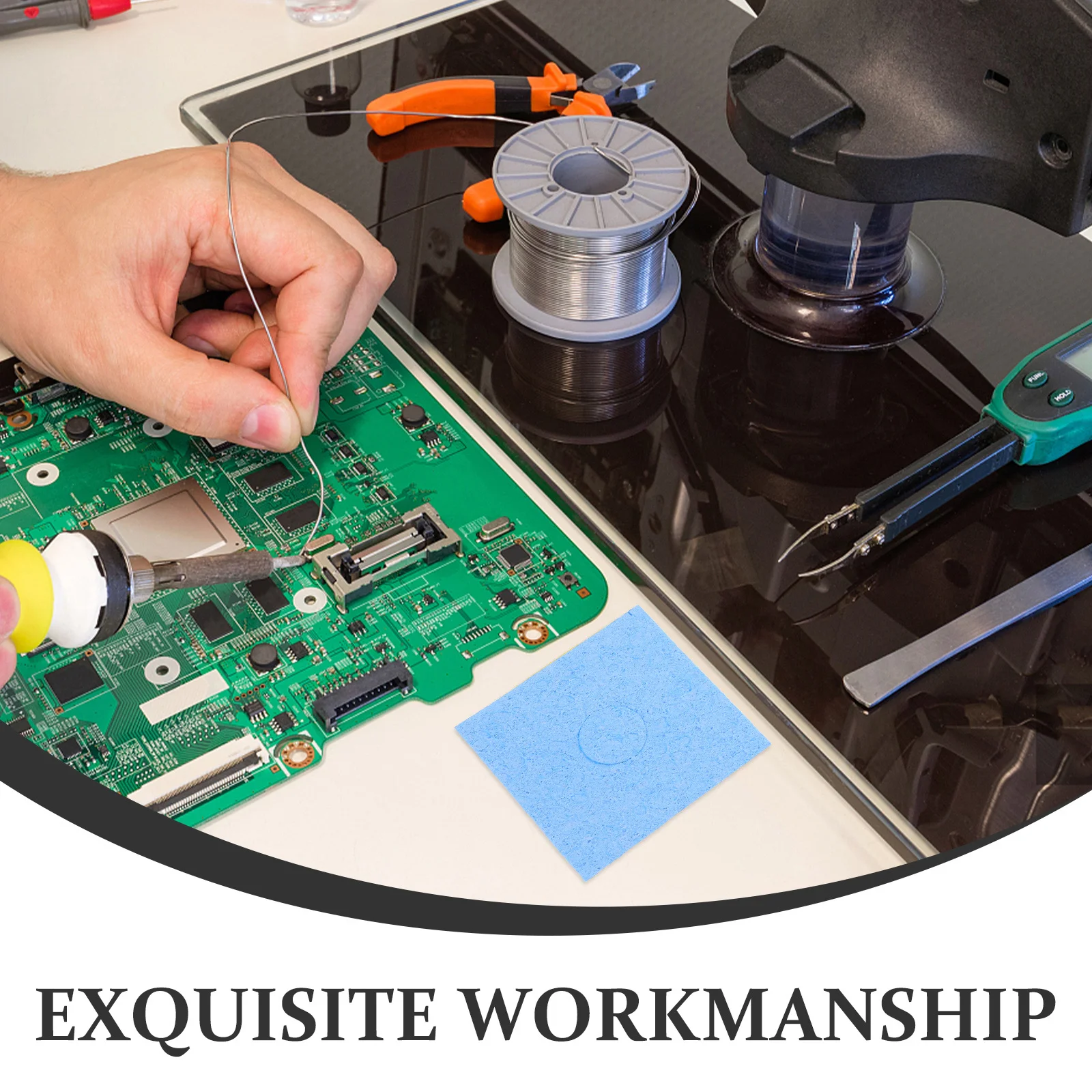 20 Stück vielseitige Lötkolbenschwämme, rund und quadratisch, passend für verschiedene Ständer, einfache Wartung der Spitze, DIY-Projekte, Lötkolbenspitzenreiniger