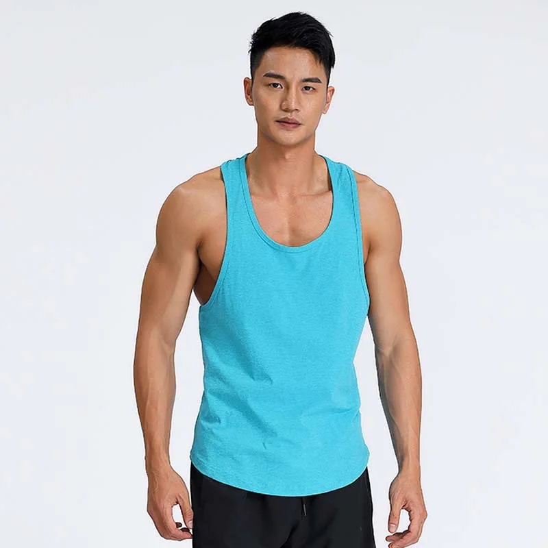 

2024 New Summer Marathon Quick Dry Sports Tank Top Men's Sleeveless Tank Top Running Training Basketball Loose Fit Tank Top