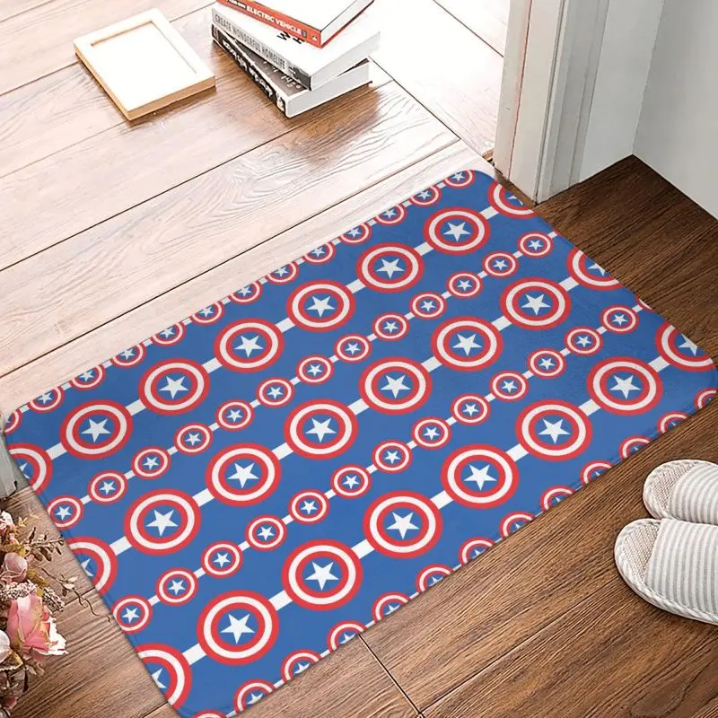 Custom Captain America Doormat Mat Anti-Slip Bathroom Kitchen Toilet Rug Carpet 40*60cm