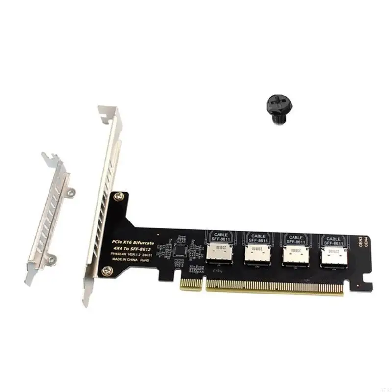 PCIE X16-4 PORT OCULINK SFF 8612 Адаптер для дисков.