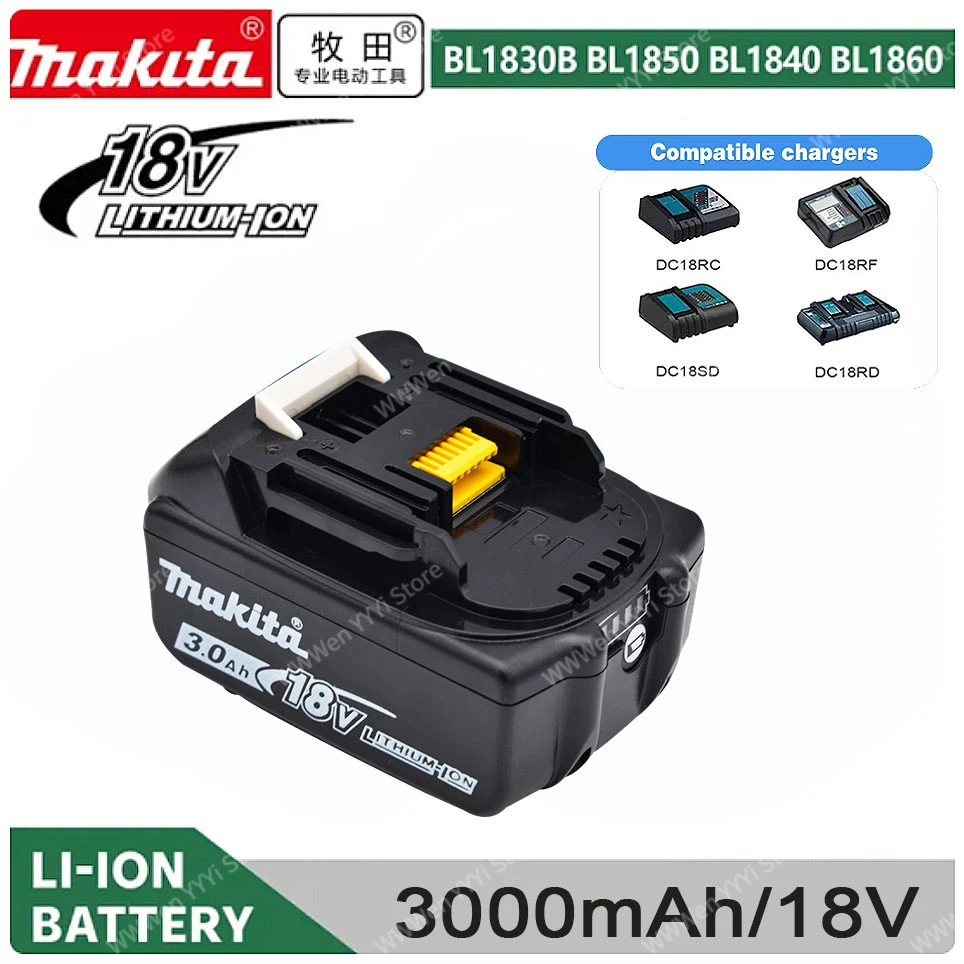 6.0Ah 18V makita original battery BL1830 BL1860 bl1850B BL1850 tool batteries compatible for Makita 18 Volt wireless grinder