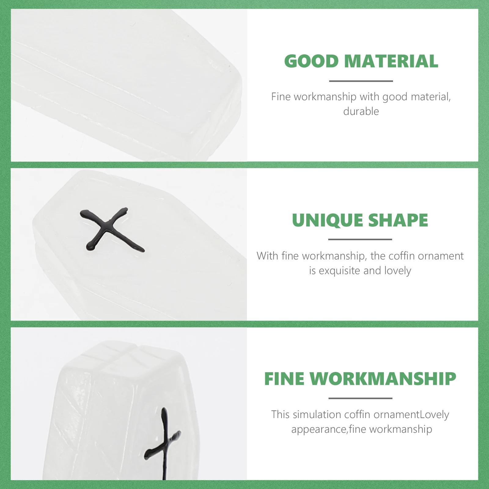 

4 Pcs Luminous Cross Coffin Halloween Indoor Decorations Toy Synthetic Resin Office