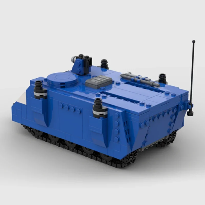 MOC Tanque Militar Modelo para Crianças, Técnico Moc Tijolos, Transporte De Rinoceronte, Blocos de Construção Modulares, Conjuntos De Brinquedos DIY, Montagem De Presentes