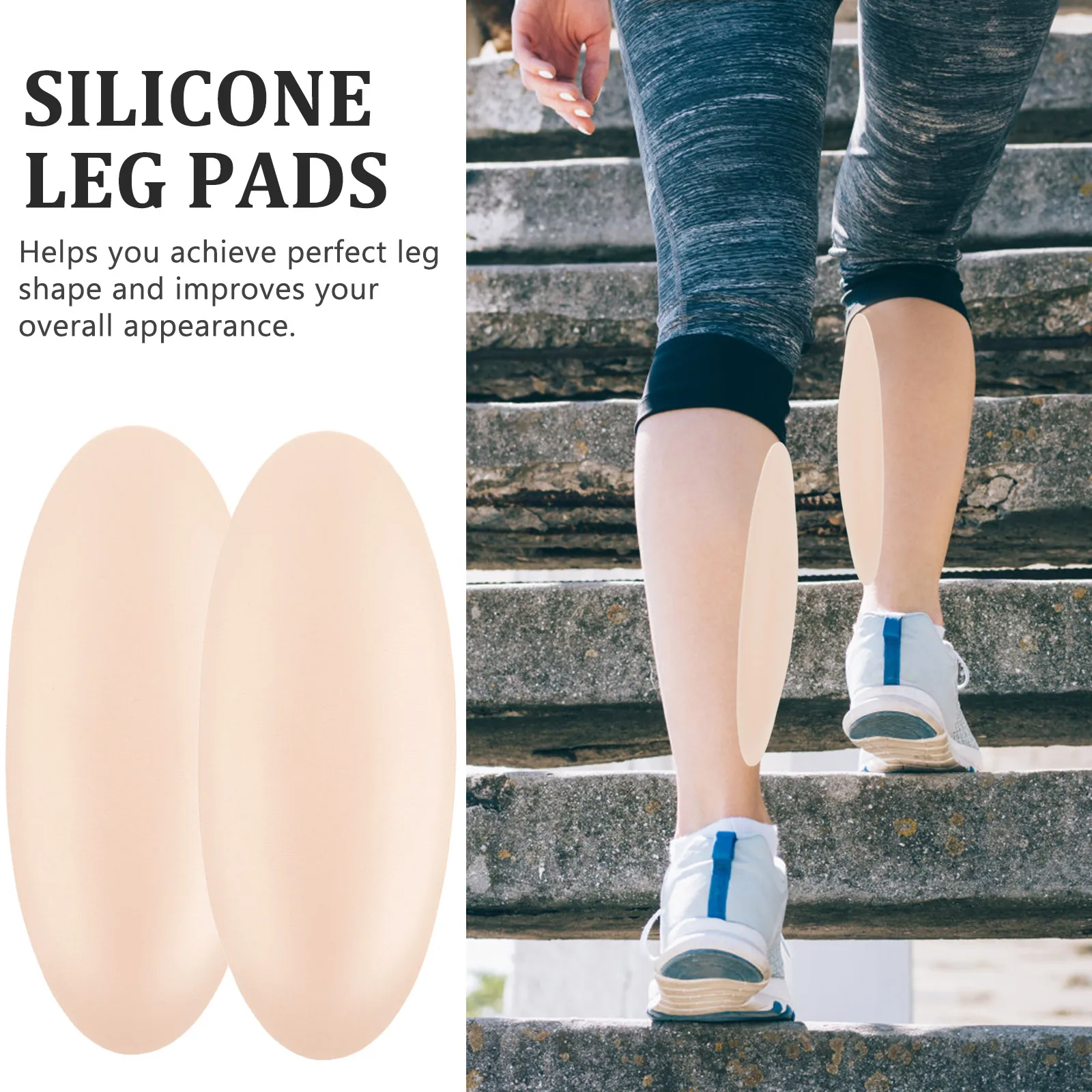 Silicone Orthotic Leg Pads Anti Allergic Calf Corrector Skinny Women Contouring Silicone Calf Pad Crooked Breathable Sponge Foot