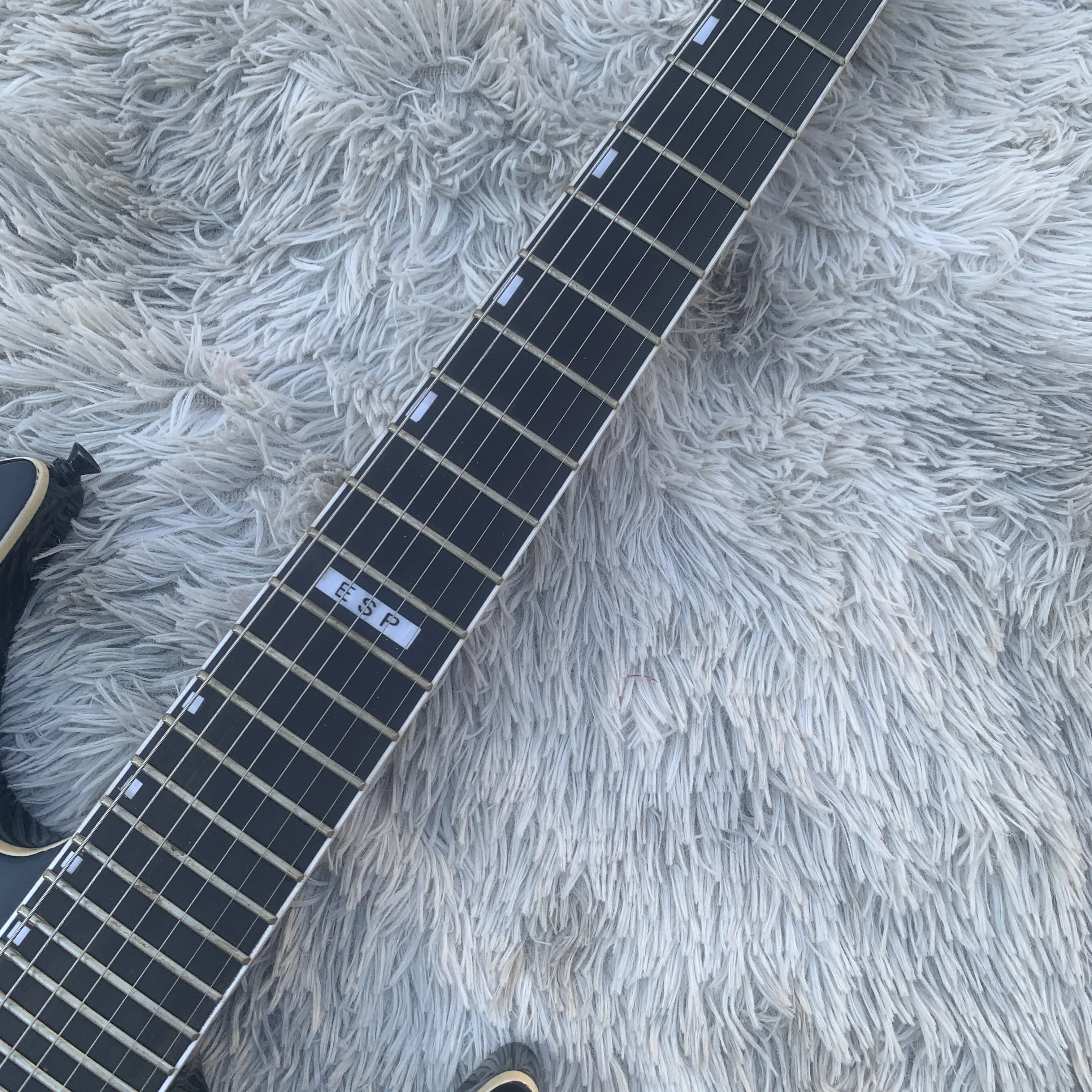 Black Body 7 Strings Electric Guitar with Black Hardware maple Neck ebony fretboard Provide Customized Service