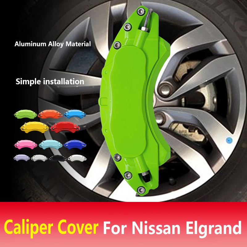 Car Brake Caliper Cover For Nissan Elgrand Aluminum Alloy Metal Front Rear Wheel Exterior Kit