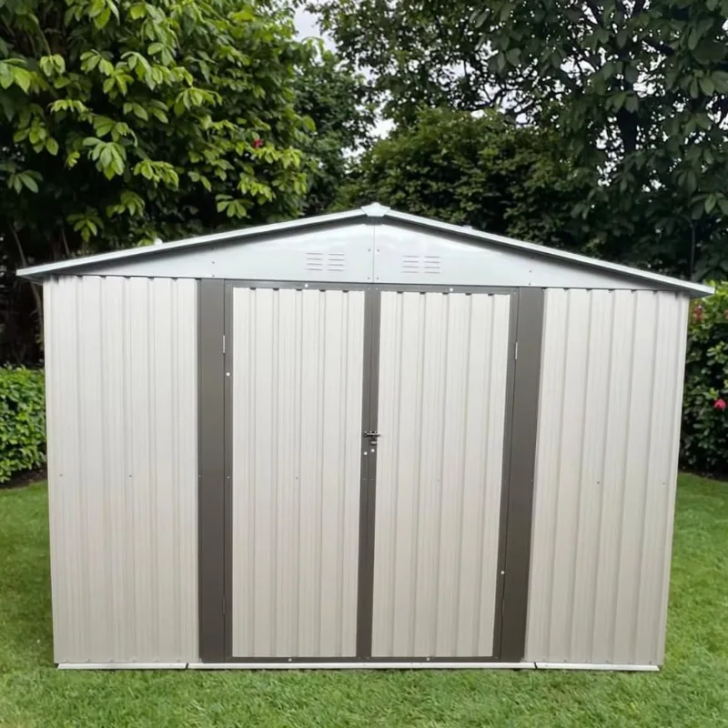 8FT*6FT Durable and Portable Outdoor Metal Steel Garden Shed Storage Waterpro Multifunctional Easily Assembled