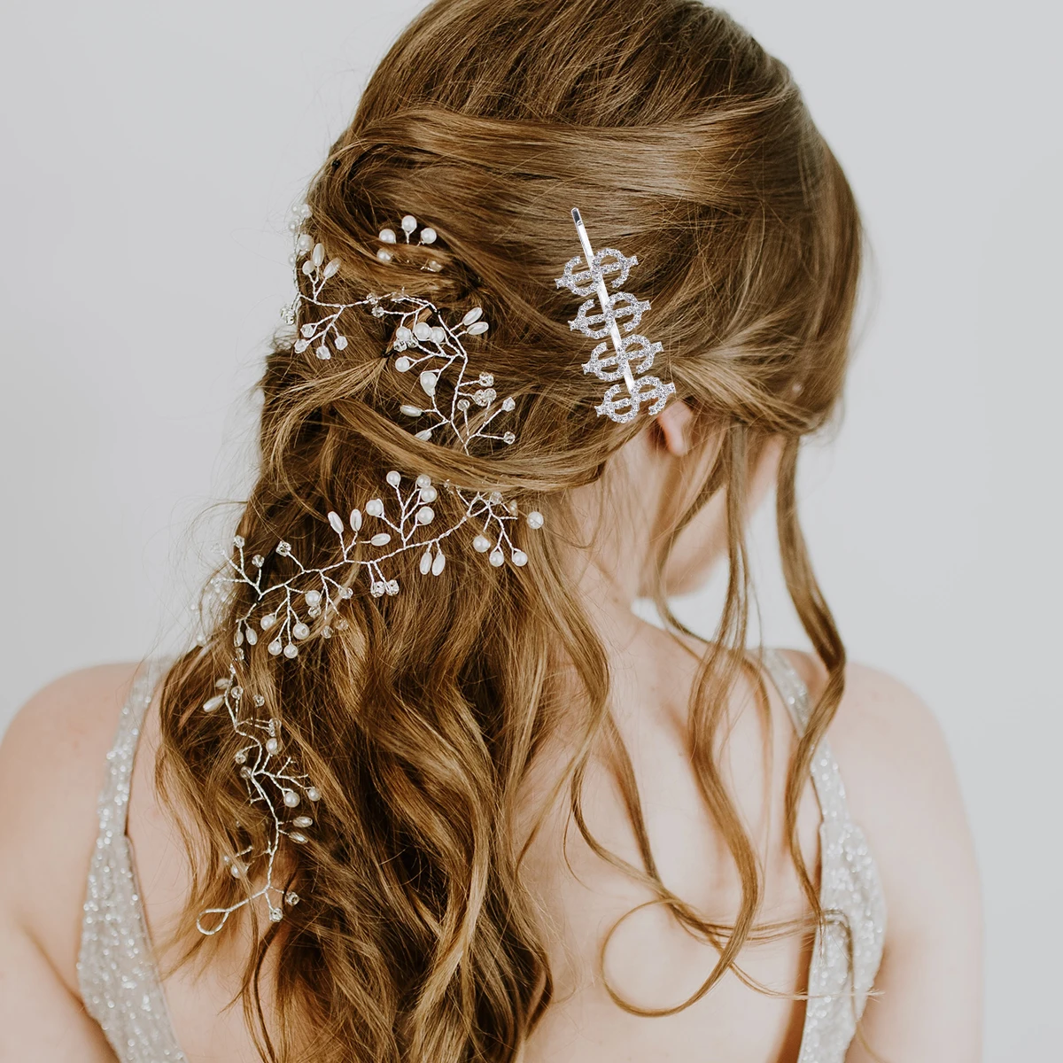 

3Pcs Rhinestone Hair Clips Chic Dollar Design Hairpins for Women Decorative Hair Accessories Lightweight Travel Friendly Bobby
