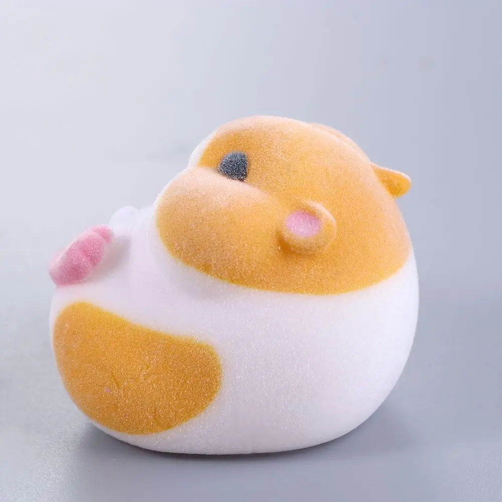 Toys Stress Relief Anime Hamster Soft Hamster Flocking Plush Dolls Gashapon Toys Capsule Hamster Gashapon Hamster Capsule Toys