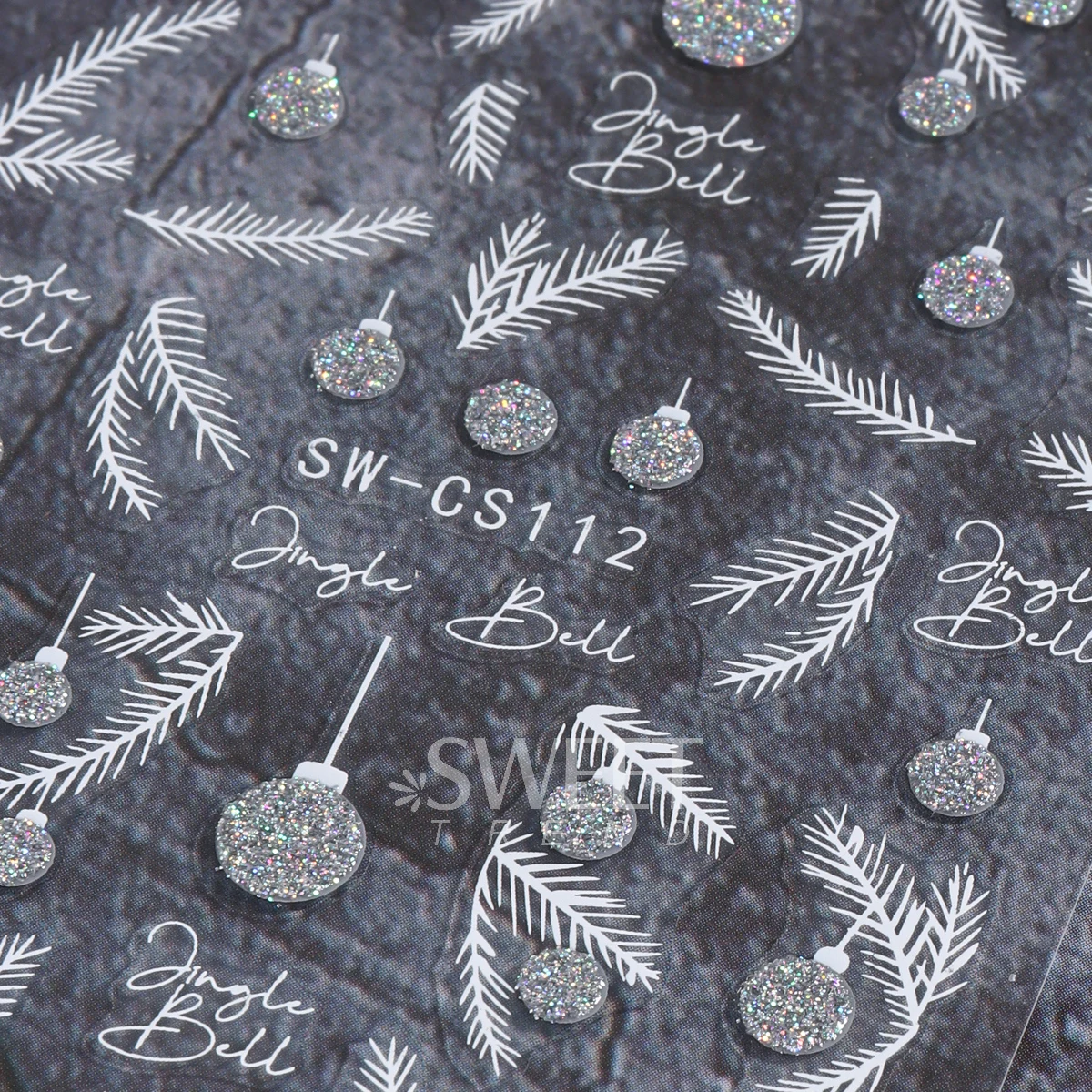 Nieuwe Kerstserie Nagellak Stickers Sprankelende Glitter Nail Art Decoraties Kerstboom Hart Ontwerpen Sneeuwvlokken Manicure Tips