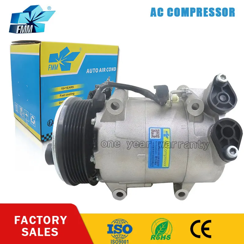 

FMM AC Compressor For Ford Fiesta Focus Mazda 3 Volvo C30 S40 1306784 1341233 1353483 1355809 1438877 1439594 1465439 1677171