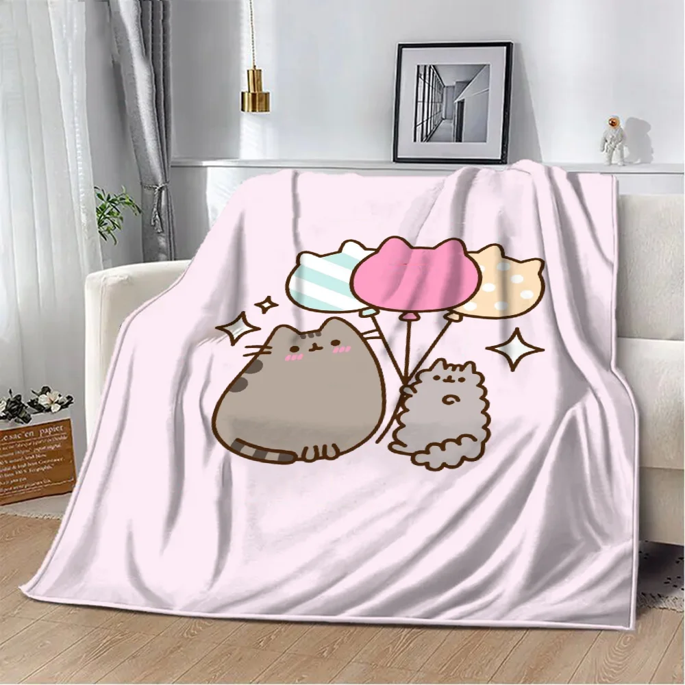 Luxury Throw Blankets & Throws P-pusheenS Children's Blanket King Size Microfiber Bedding Decorative Sofa Blanket Bed Nap Hairy