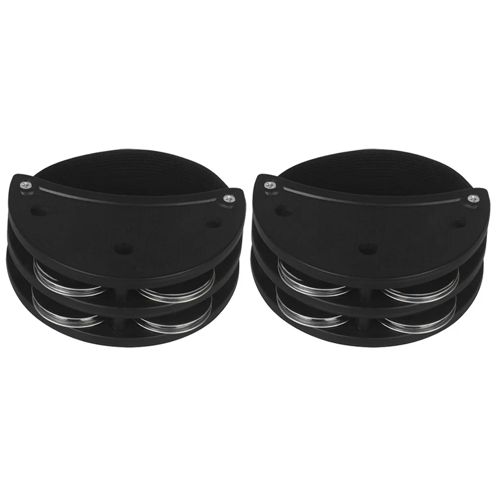 2 個のフットタンバリン、クリスプサウンドパーカッションベル、楽器アンサンブル用、快適なフィット感、幅広の伸縮性バンド付き、パーティー用