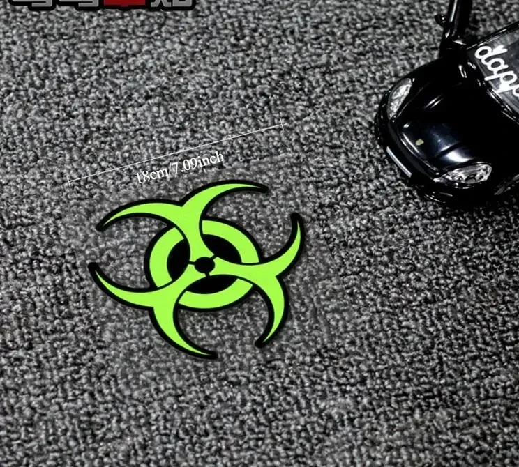 Reflective Biohazard Warning Sticker Zombie Nuclear Vinyl Decal Waterproof For Car Motorcycle Window Bumper Decor