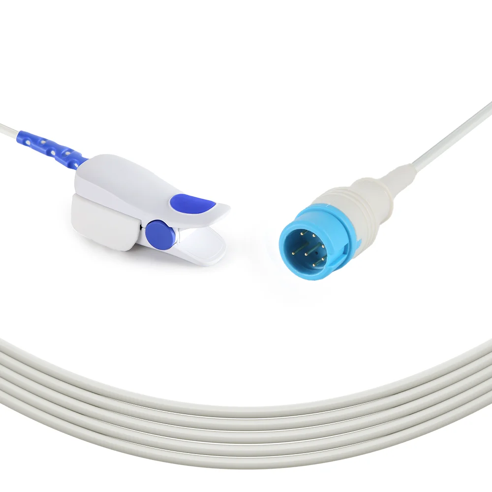 X12 Spo2 Probe Adult  Finger Clip Spo2 Sensor 7Pin Sensor De Spo2