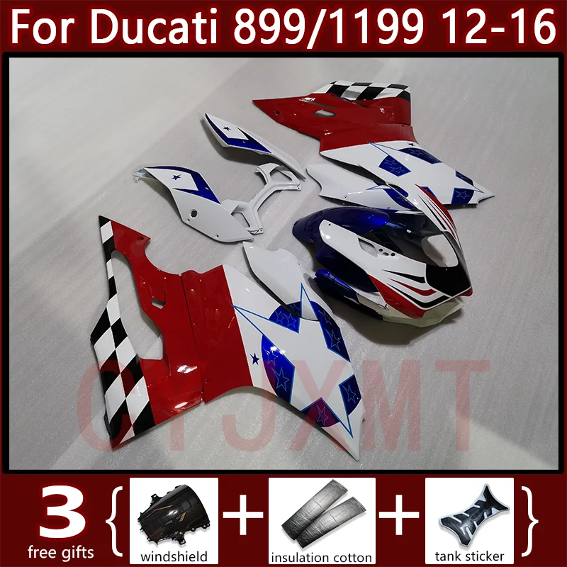 ABS Motorcycle Bodyframe Fairings for Ducati 899 1199 2012-2016 Fairing Kit Panigaie 1199s 12-16 Bodywork Cowl Protectiver Shell