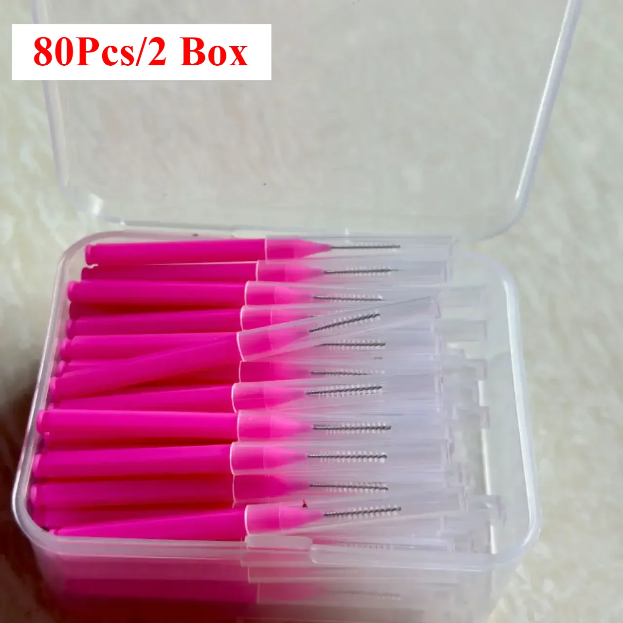 80/160 stks/doos I-type push pull interdentale rager 0.6-1.5Mm Reiniging Tussen Tanden Mondverzorging Orthodontische I Vorm Tand Floss