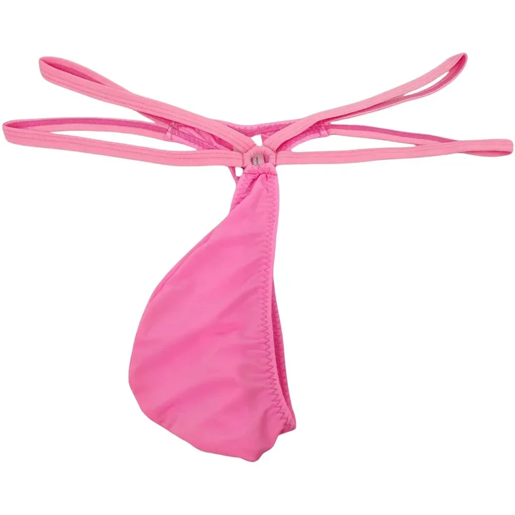 Breathable Bikini G-String Low Waist Mens Thong Underwear Regular Length Briefs Smooth G-String Panties Nightwear