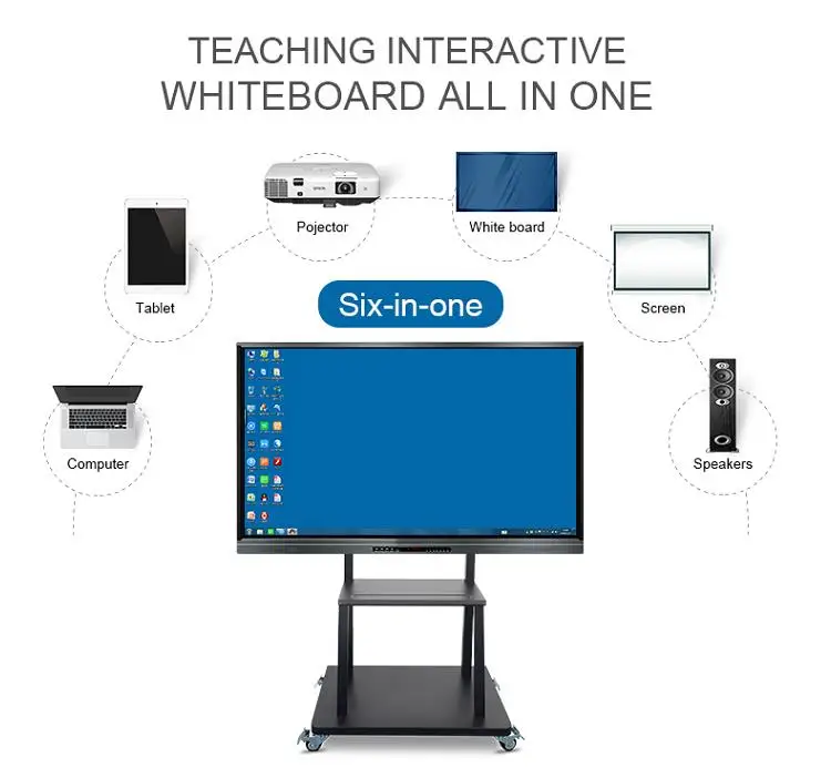 65 Inch Android Built-in Pc 20 Points Touch Display Led Infrared Interactive Whiteboard for Conference