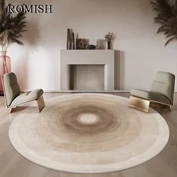 Wabi-sabi Style Carpets for Living Room Minimalist Bedroom Decor Plush Rug Round Bedside Floor Mat Fluffy Soft Thickened Carpet