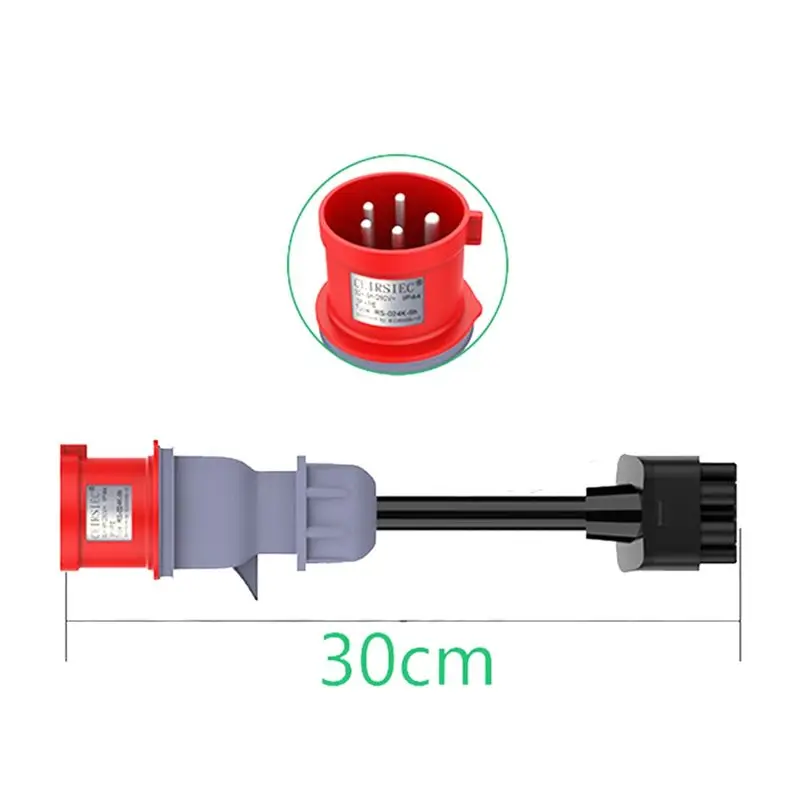 5Pin CEE Adapter For Tesla Model S 3 X Y Gen 2 Ev Universal Mobile Connector 32A Red Adapter-N32R