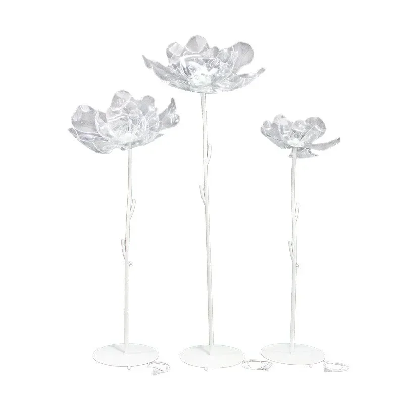 Wedding props luminous acrylic crystal flower window decoration wedding arrangement road guide ornament shopping mall beauty
