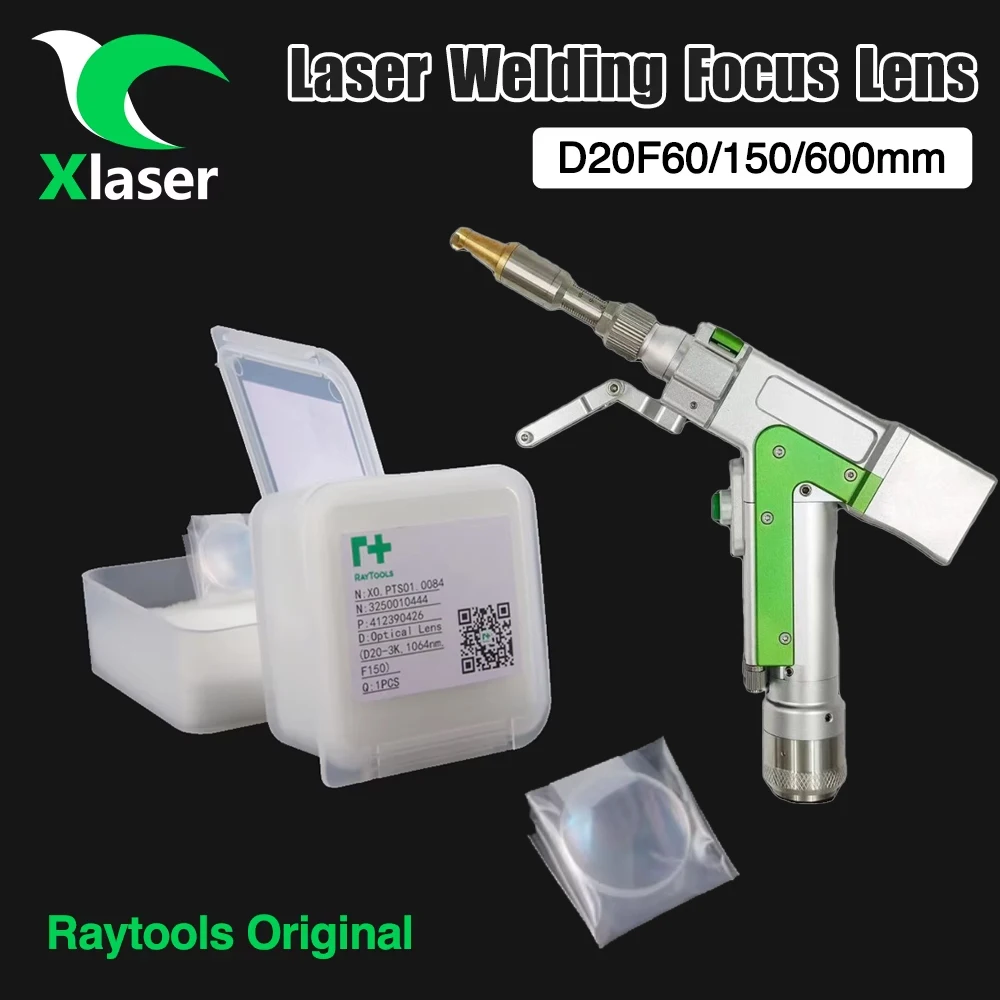 

Оригинальная лазерная сварочная фокусирующая линза XLaser Raytools D20x3 F60/150/600 мм для ручной сварочной головки Raytools BW101-GS с одним гальванометром