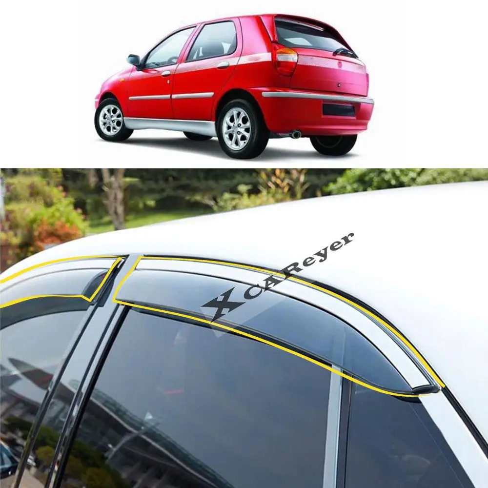 

For FIAT Palio 2000 2001 2002 2003-2006 2007 2008-2012 2013-2018 Car Sticker Plastic Window Glass Wind Visor Rain/Sun Guard Vent