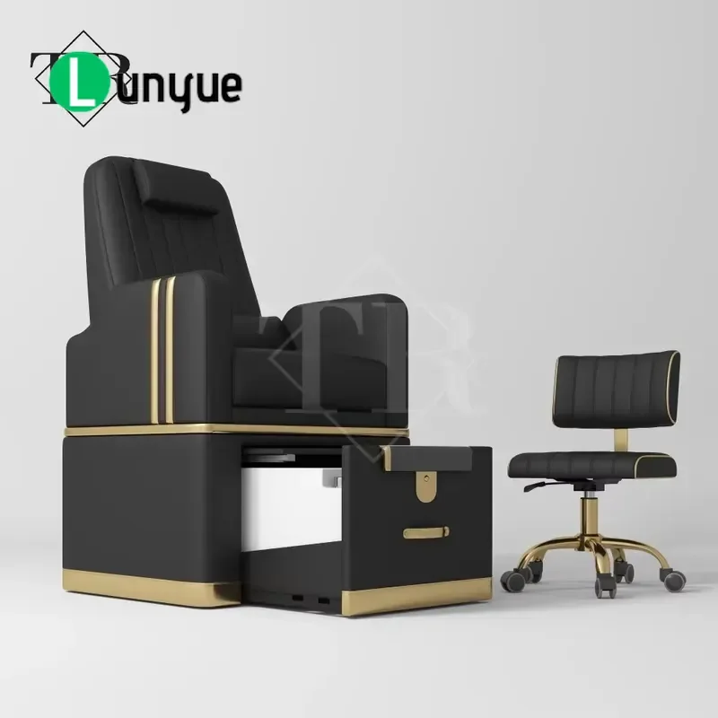 Stainless Steel Hydraulic Foot Therapy Chair Unpowered Compact Space Saving Lifting Pedal for Nail Manicure Pedicure