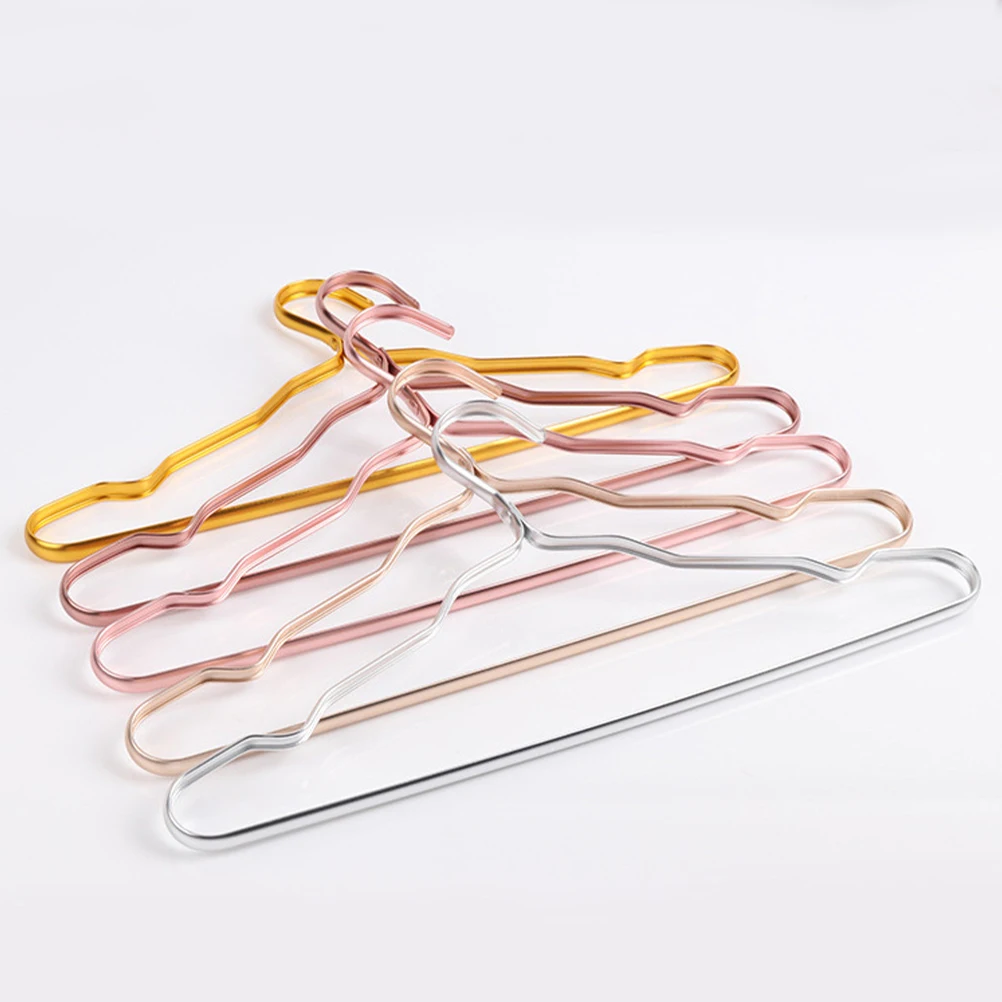 5 قطعة شماعات الملابس المعدنية الذهب المضادة للانزلاق غير أثر خزانة الشماعات الكبار متاجر الملابس ملابس المنزل