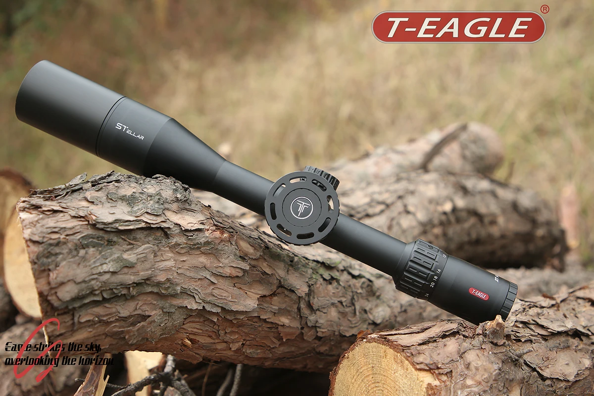 T-EAGLE Optics ST 6-24X50 FFP Tactical Riflescope Spotting Hunting Rifle Scope PCP Air Gun Collimator ED Lens Sight Fit .308