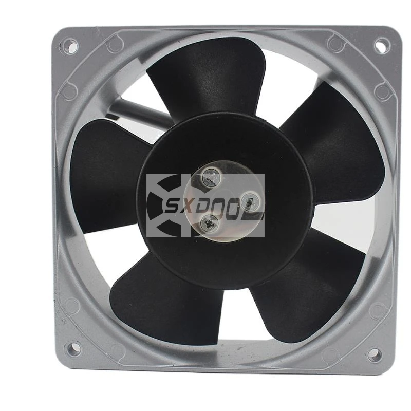 120mm 12038 AC 200V Cooling Fan, MU1238A-41B, 13/14W, Industrial Metal Frame, 120x120x38mm for Case & Cabinet Cooling