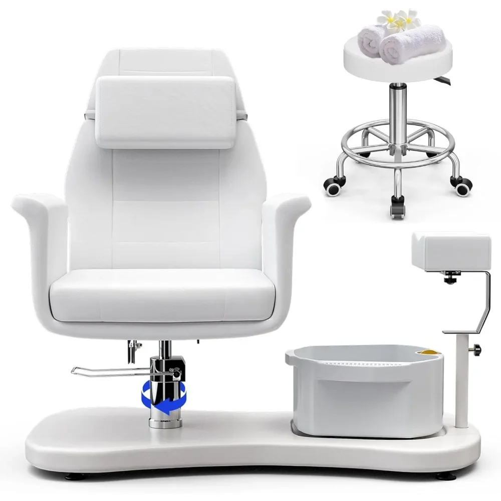 

Pedicure Chair No Plumbing, Portable Pedicure Station with Pedicure Stand, Profesional Foot Spa Chair and Low Stool