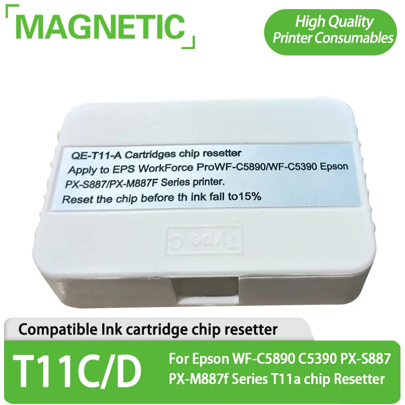 

T11G T11F T11E T11C T11D Ink Cartridge Chip Resetter Compatible for Epson WF-C5890 C5390 PX-S887 PX-M887f Series chip Resetter