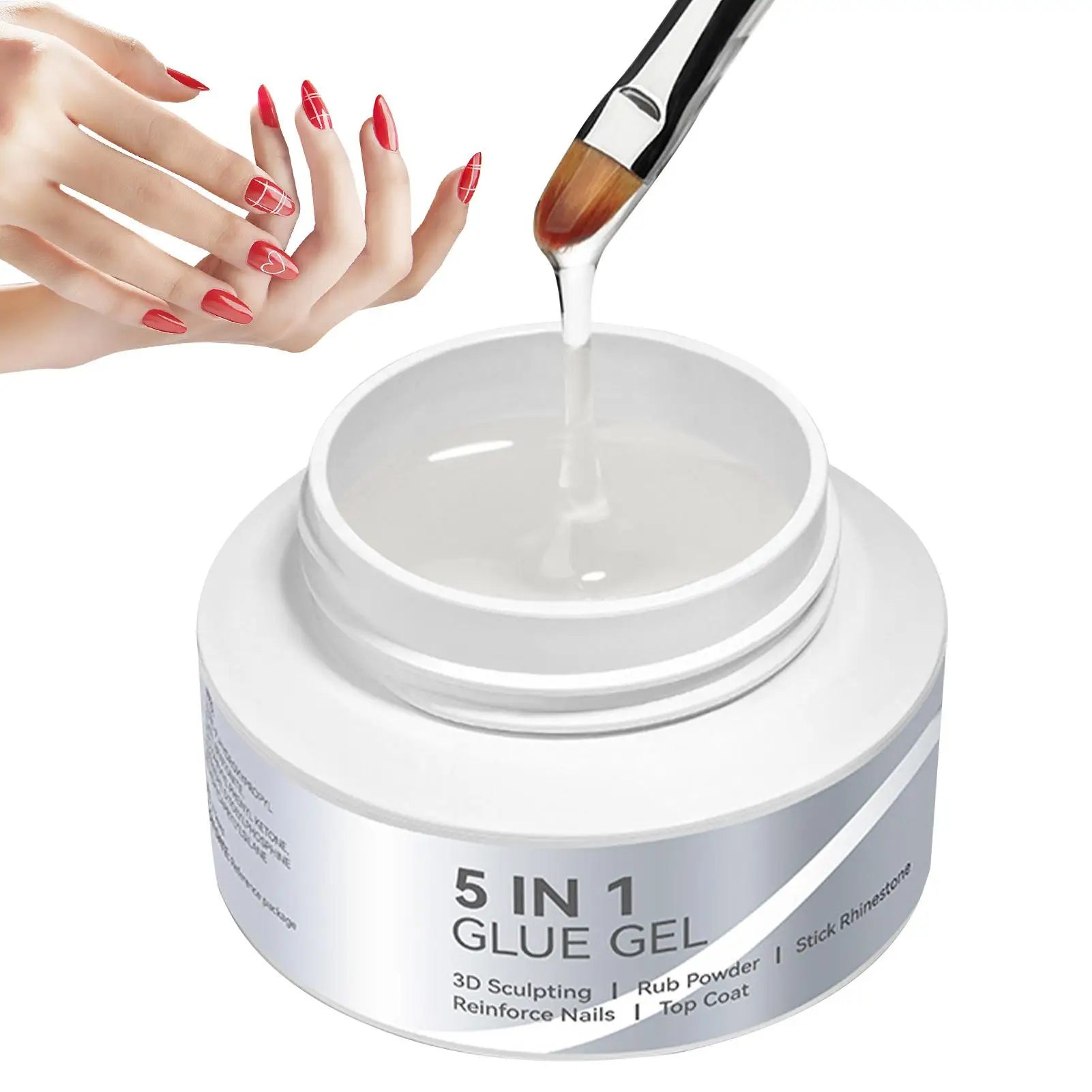 5 in 1 glue 3D Gel 30ml Sculpting Adhesive Glue Nail Molding Gel For Beginners Women Home Salon Studio Manicure Professional