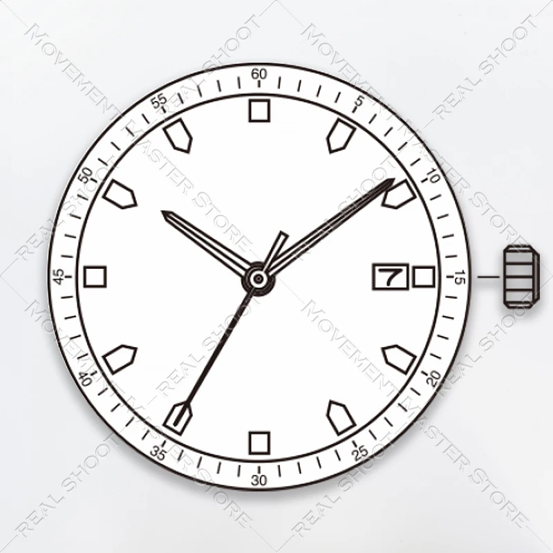 Peças de relógio com movimento de quartzo Miyota 2415, 3 ponteiros, data às 6h00, tamanho 13 1/2 ''', alta precisão ± 20 segundos por mês, acessórios