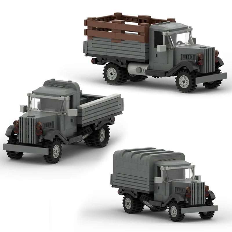 Moc Bausteine Weltkrieg II Deutsch Militär LKW Transport gepanzertes Fahrzeug Kinder auto Spielzeug Modell Geburtstags geschenk