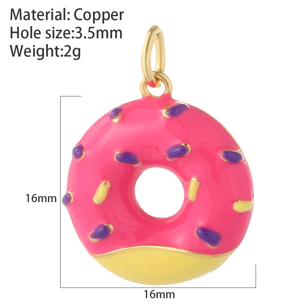 귀여운 아이스크림 도넛 매력 보석 만들기 골드 컬러 입 Jewery Diy 귀걸이 팔찌 키 체인 및 고품질 Dijes