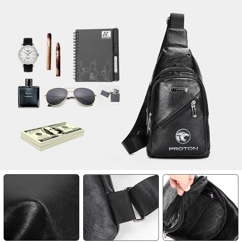 

Car Chest Bag Crossbody Shoulder Bags Travel Pack For Proton Exora Iriz R3 Wira Saga Satria Magma X50 V6 X70 L3 L5
