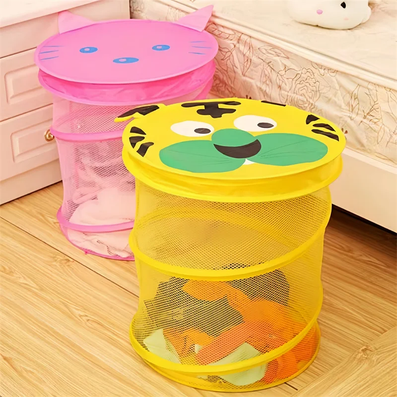 Colorful Cartoon Design Foldable Storage Basket for Clutter-Free Living