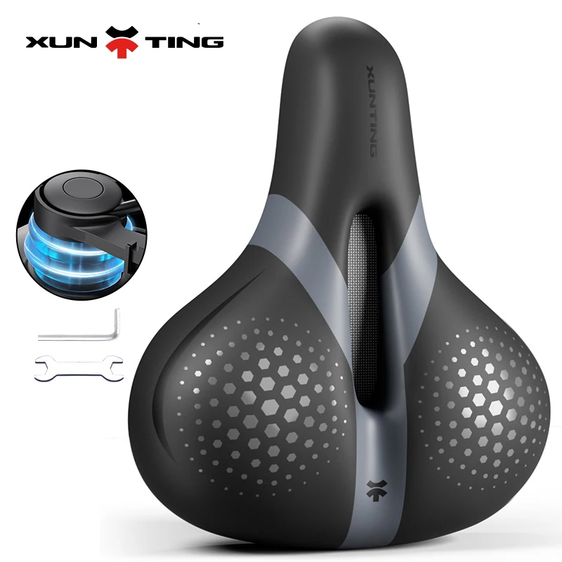 

Xunting Hollow Breathable Bicycle Saddle Men Women MTB Road Bike Saddle Shock Absorbing Comfortable Riding Equipment